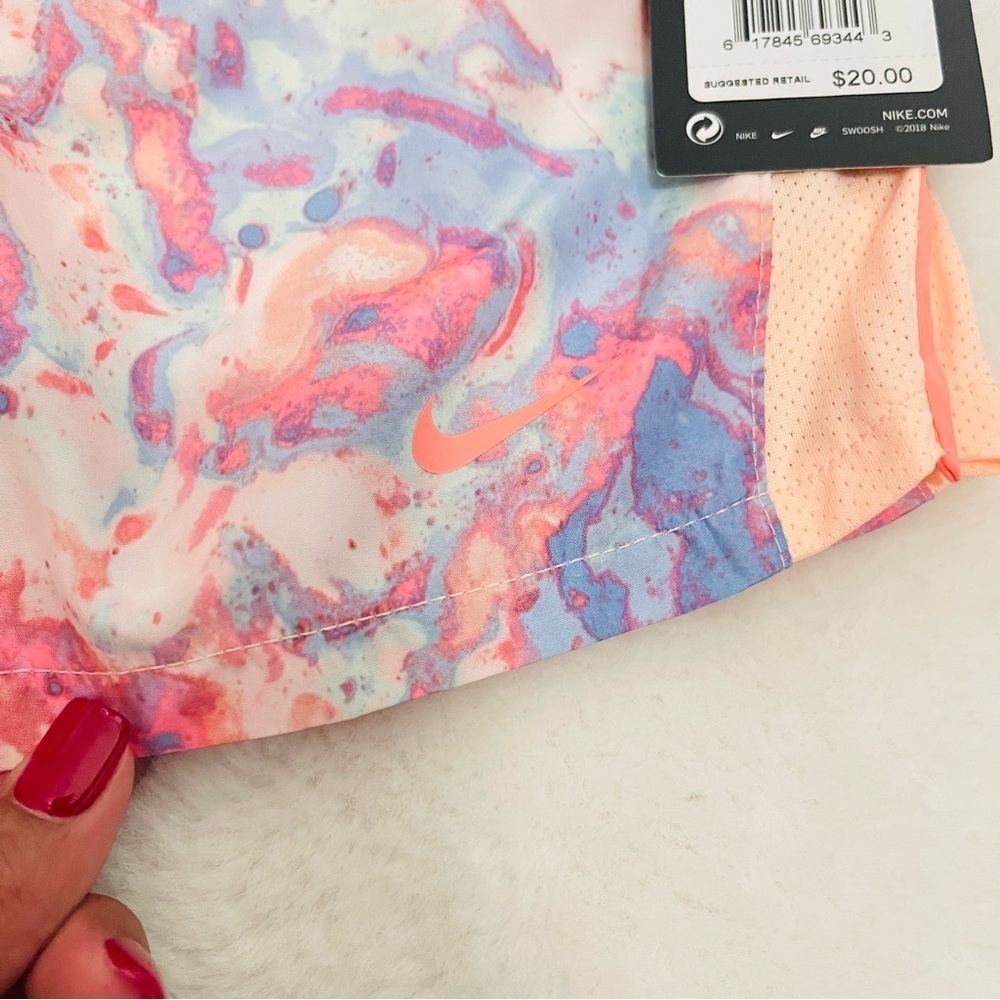 Nike Girls Marble Print Shorts - Pink and Blue - Picture 4 of 6